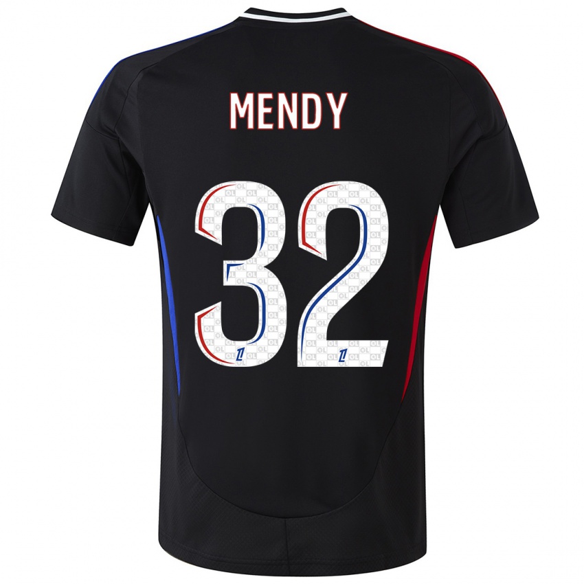 Hombre Camiseta Maeline Mendy #32 Negro 2ª Equipación 2024/25 La Camisa Argentina