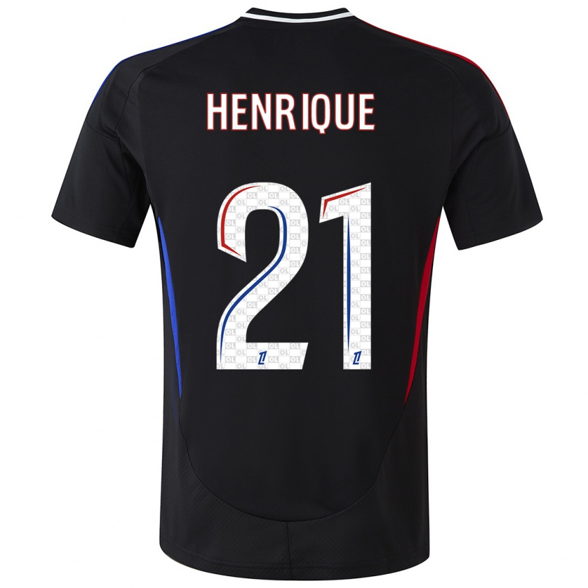 Hombre Camiseta Henrique #21 Negro 2ª Equipación 2024/25 La Camisa Argentina