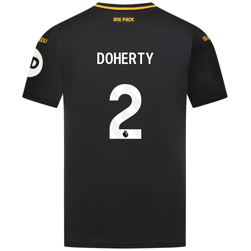 Hombre Camiseta Matt Doherty #2 Negro 2ª Equipación 2024/25 La Camisa Argentina