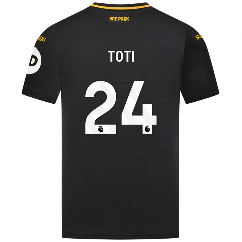 Hombre Camiseta Toti #24 Negro 2ª Equipación 2024/25 La Camisa Argentina