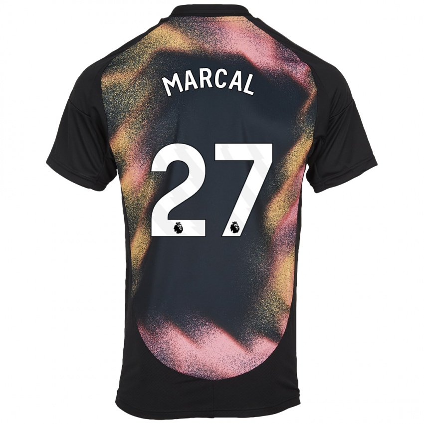 Hombre Camiseta Wanya Marçal #27 Negro Blanco 2ª Equipación 2024/25 La Camisa Argentina