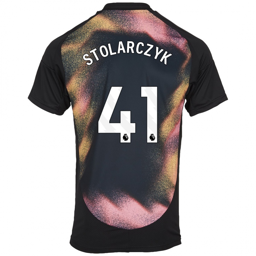 Hombre Camiseta Jakub Stolarczyk #41 Negro Blanco 2ª Equipación 2024/25 La Camisa Argentina