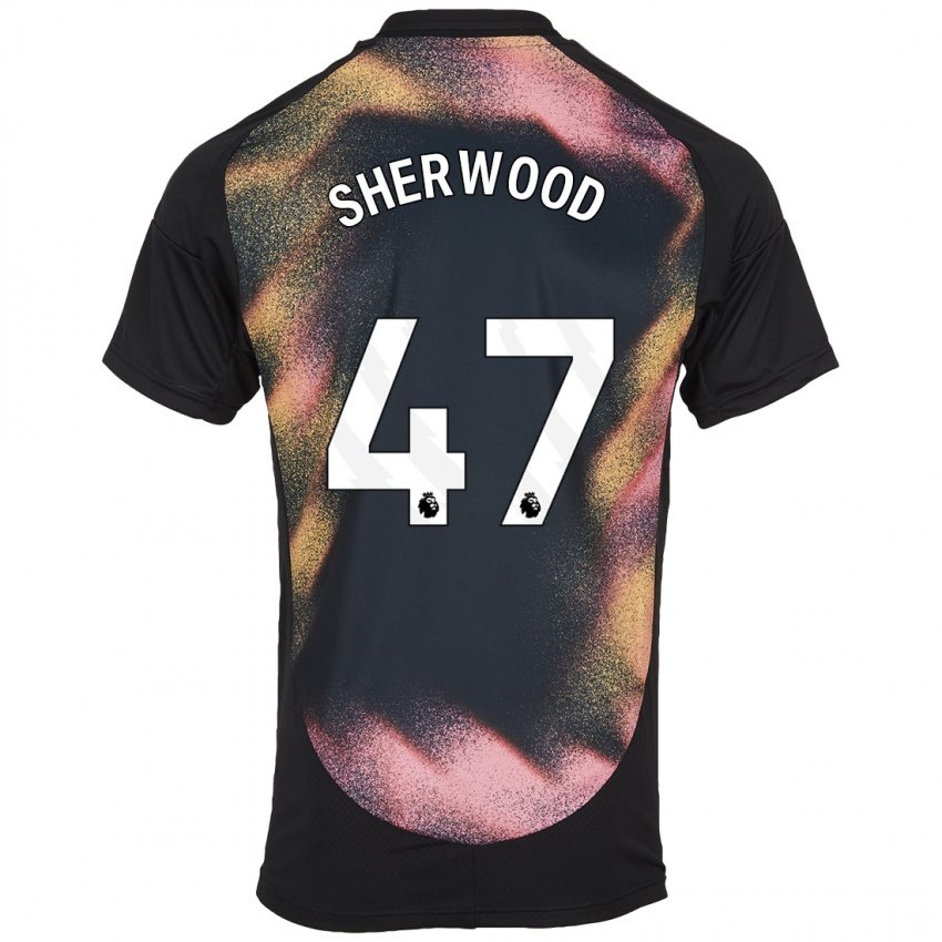 Hombre Camiseta Simone Sherwood #47 Negro Blanco 2ª Equipación 2024/25 La Camisa Argentina