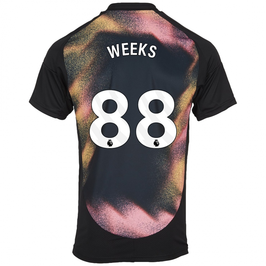 Hombre Camiseta Tyler Weeks #88 Negro Blanco 2ª Equipación 2024/25 La Camisa Argentina