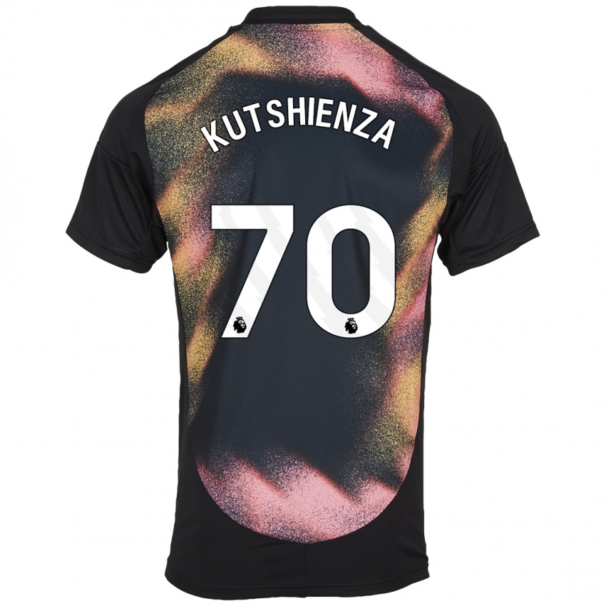 Hombre Camiseta Jesper Kutshienza #70 Negro Blanco 2ª Equipación 2024/25 La Camisa Argentina