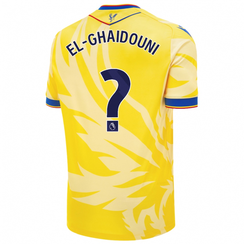 Hombre Camiseta Nabil El-Ghaidouni Taitt #0 Amarillo 2ª Equipación 2024/25 La Camisa Argentina