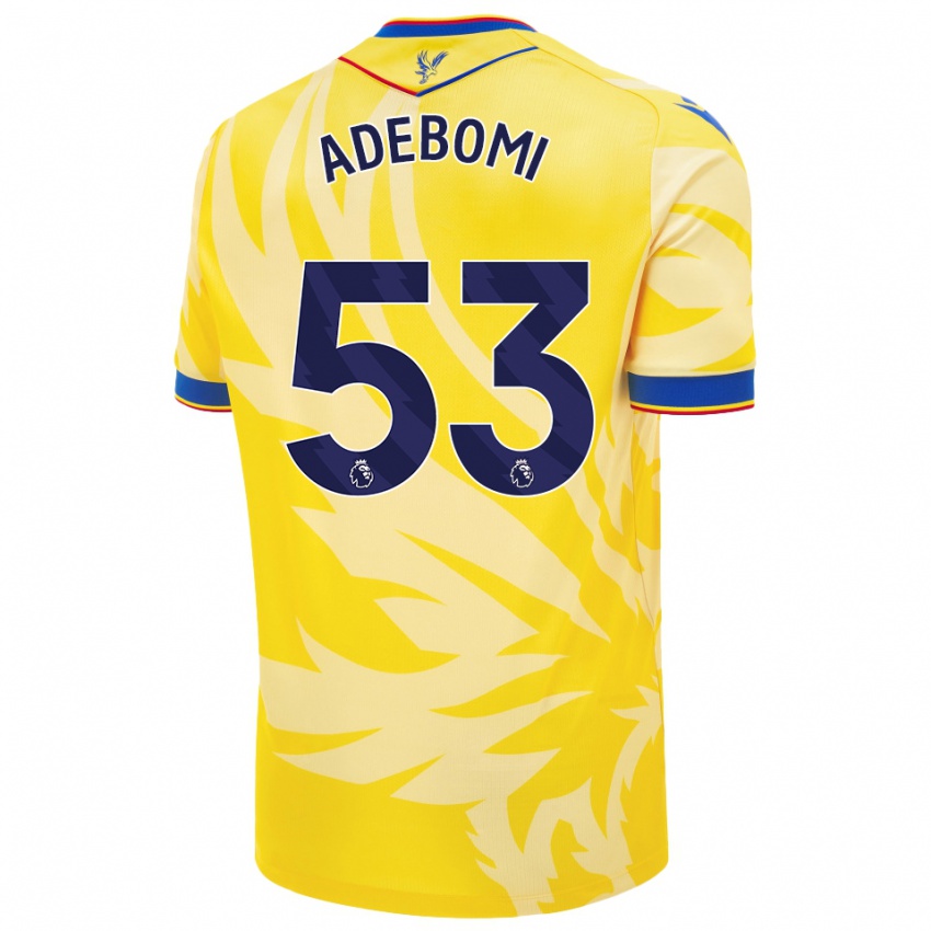 Hombre Camiseta Ademola Ola-Adebomi #53 Amarillo 2ª Equipación 2024/25 La Camisa Argentina