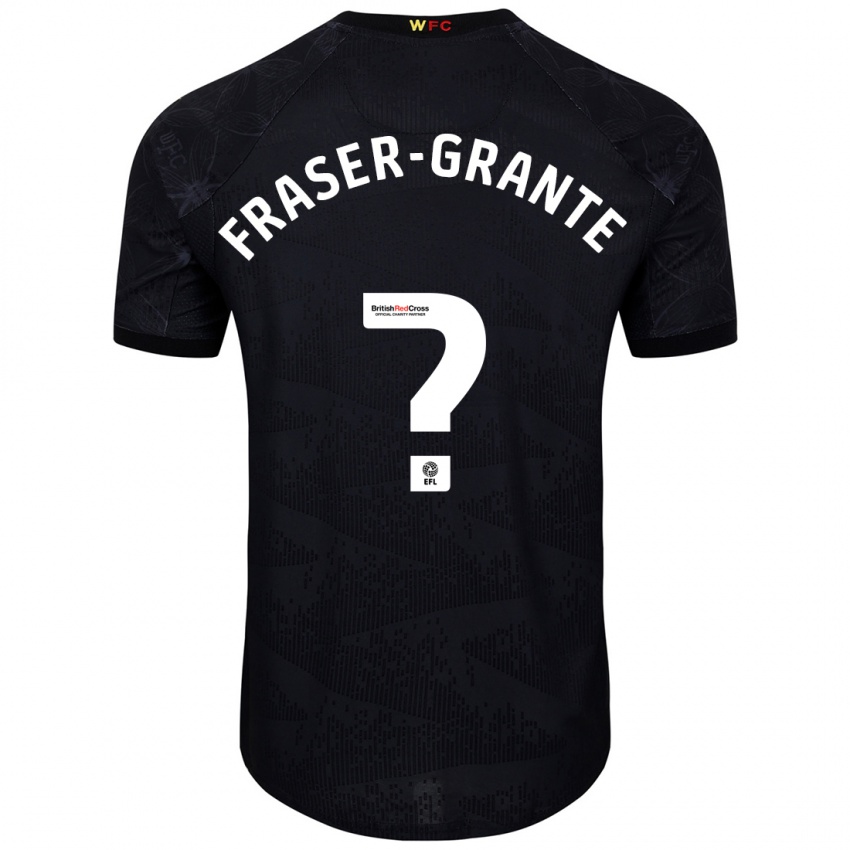 Hombre Camiseta Zak Fraser-Grante #0 Negro Blanco 2ª Equipación 2024/25 La Camisa Argentina