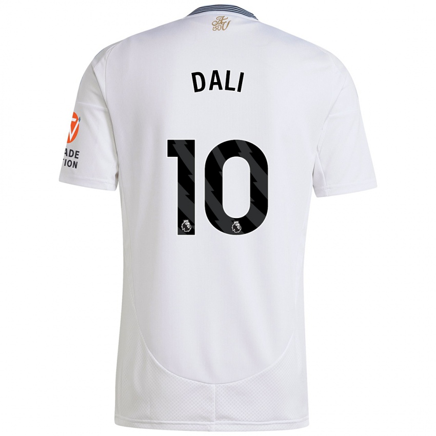 Hombre Camiseta Kenza Dali #10 Blanco 2ª Equipación 2024/25 La Camisa Argentina