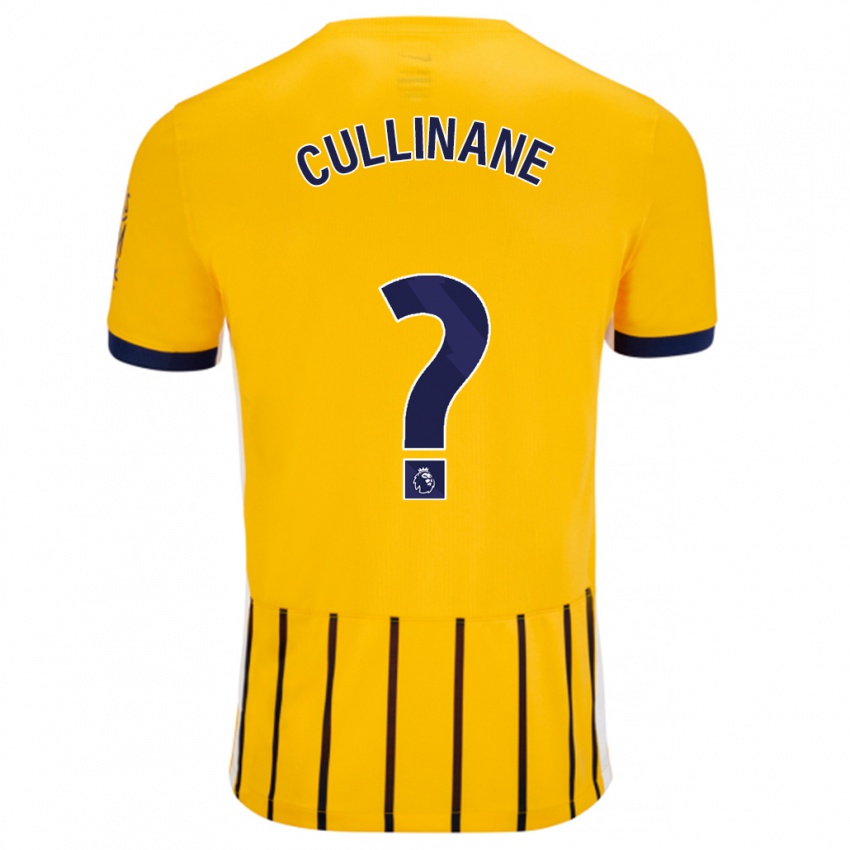 Hombre Camiseta Billy-Ray Cullinane #0 Dorado Azul Rayas 2ª Equipación 2024/25 La Camisa Argentina