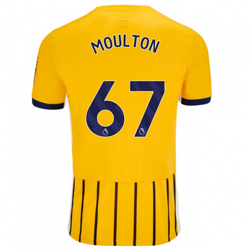 Hombre Camiseta Remeiro Moulton #67 Dorado Azul Rayas 2ª Equipación 2024/25 La Camisa Argentina