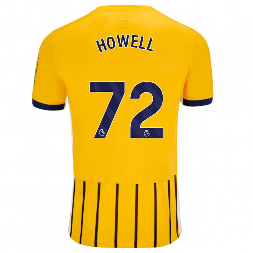 Hombre Camiseta Harry Howell #72 Dorado Azul Rayas 2ª Equipación 2024/25 La Camisa Argentina