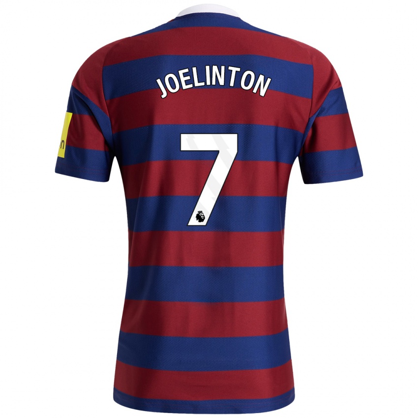 Hombre Camiseta Joelinton #7 Burdeos Azul Marino 2ª Equipación 2024/25 La Camisa Argentina