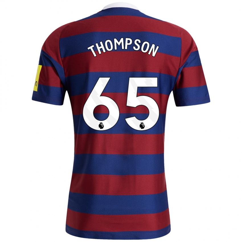 Hombre Camiseta Ciaran Thompson #65 Burdeos Azul Marino 2ª Equipación 2024/25 La Camisa Argentina