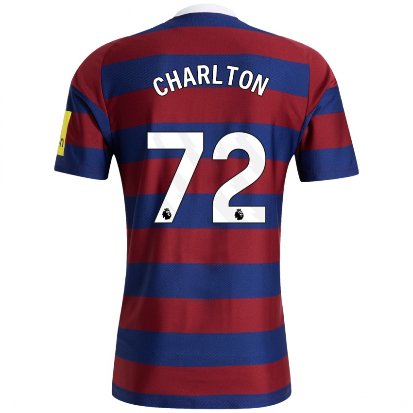 Hombre Camiseta Dylan Charlton #72 Burdeos Azul Marino 2ª Equipación 2024/25 La Camisa Argentina