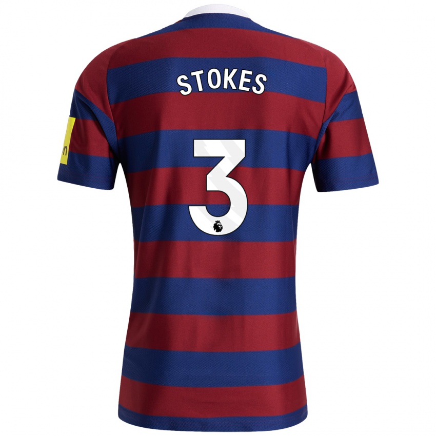 Hombre Camiseta Demi Stokes #3 Burdeos Azul Marino 2ª Equipación 2024/25 La Camisa Argentina