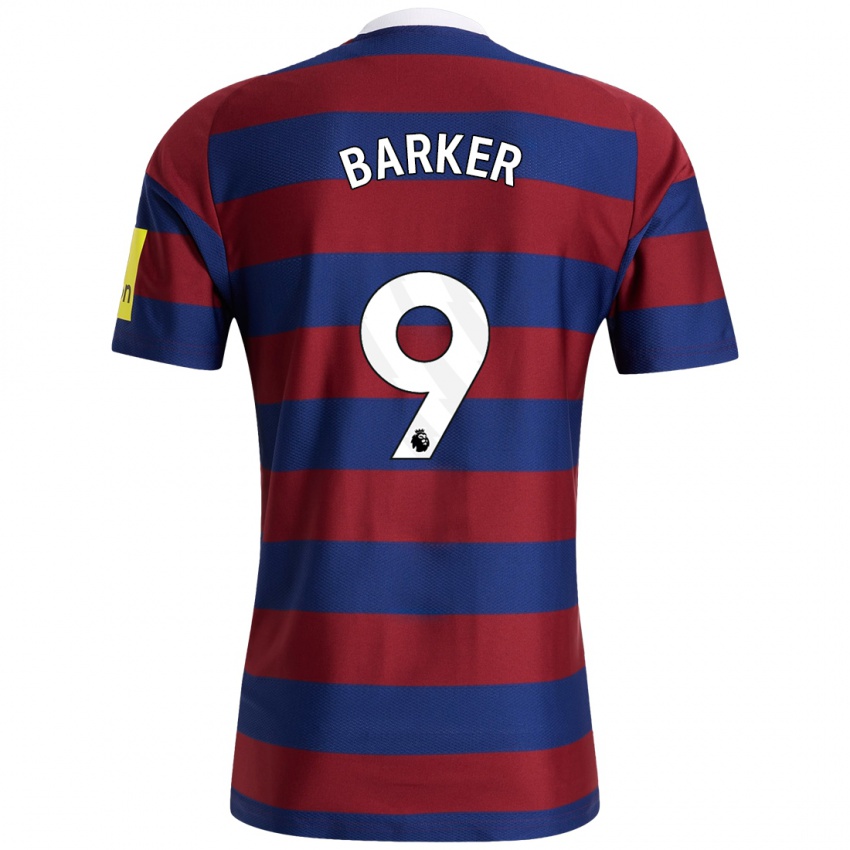 Hombre Camiseta Katie Barker #9 Burdeos Azul Marino 2ª Equipación 2024/25 La Camisa Argentina