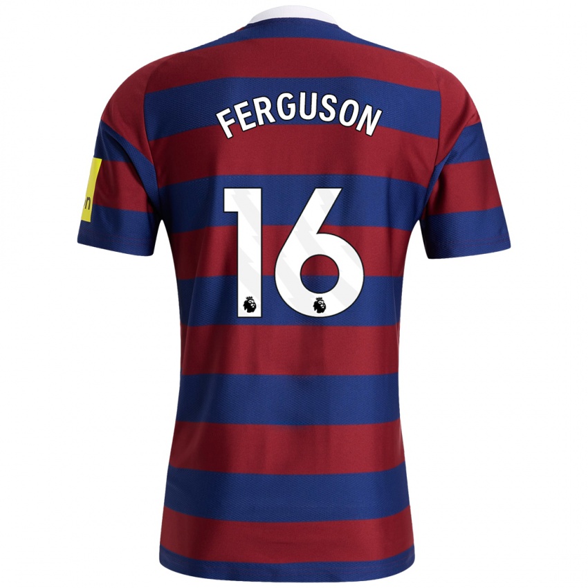 Hombre Camiseta Becky Ferguson #16 Burdeos Azul Marino 2ª Equipación 2024/25 La Camisa Argentina