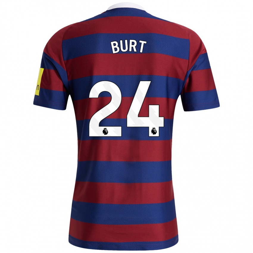 Hombre Camiseta Daisy Burt #24 Burdeos Azul Marino 2ª Equipación 2024/25 La Camisa Argentina