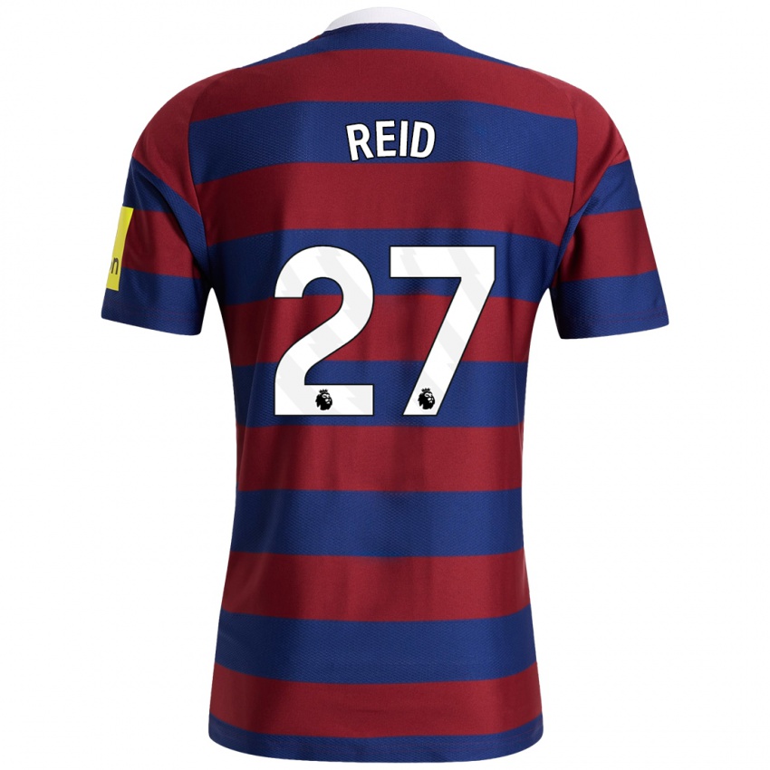 Hombre Camiseta Hannah Reid #27 Burdeos Azul Marino 2ª Equipación 2024/25 La Camisa Argentina