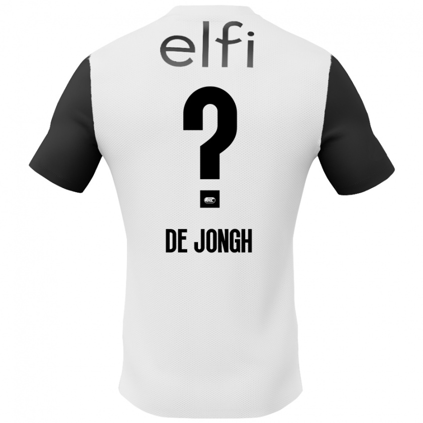 Hombre Camiseta Iain De Jongh #0 Blanco Negro 2ª Equipación 2024/25 La Camisa Argentina