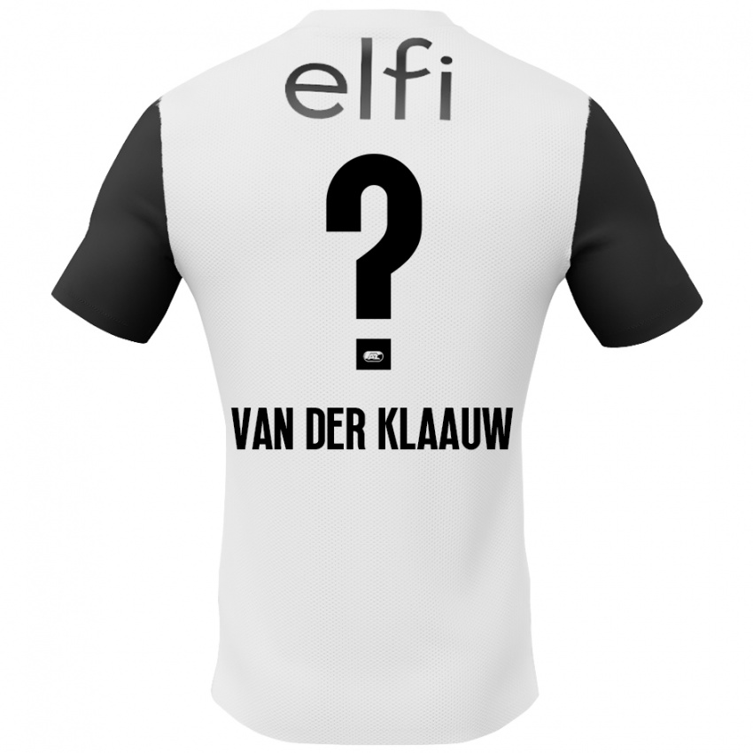 Hombre Camiseta Deacon Van Der Klaauw #0 Blanco Negro 2ª Equipación 2024/25 La Camisa Argentina