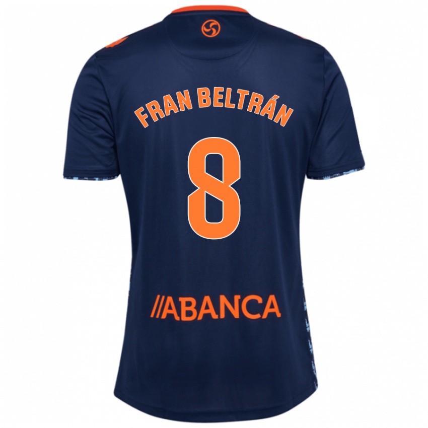 Hombre Camiseta Fran Beltran #8 Azul Marino 2ª Equipación 2024/25 La Camisa Argentina