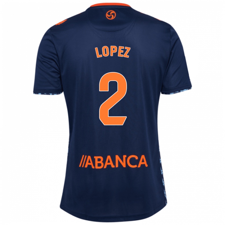 Hombre Camiseta Iván López #2 Azul Marino 2ª Equipación 2024/25 La Camisa Argentina