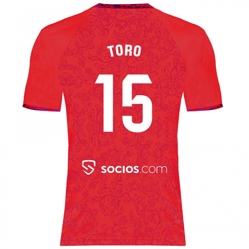 Hombre Camiseta Juanan Toro #15 Rojo 2ª Equipación 2024/25 La Camisa Argentina