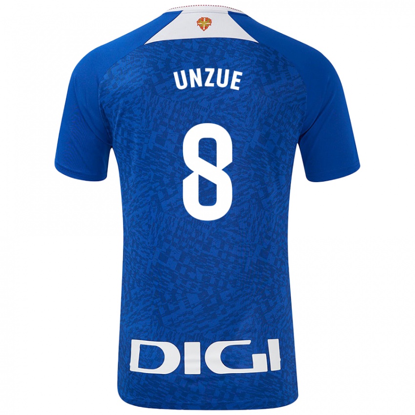 Hombre Camiseta Marta Unzué #8 Azul Real 2ª Equipación 2024/25 La Camisa Argentina