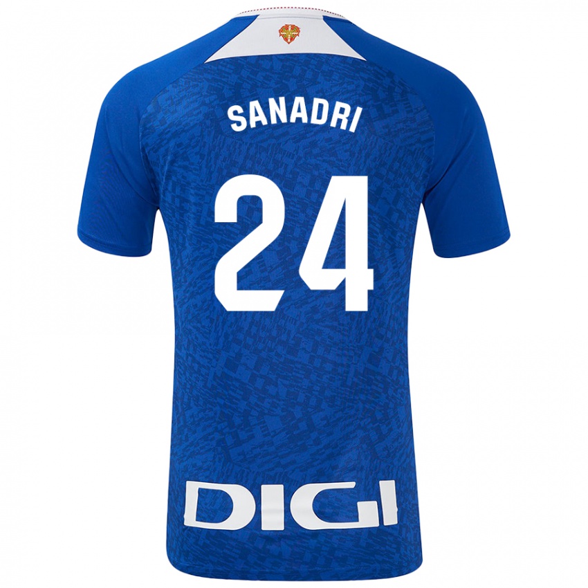 Hombre Camiseta Sanadri #24 Azul Real 2ª Equipación 2024/25 La Camisa Argentina