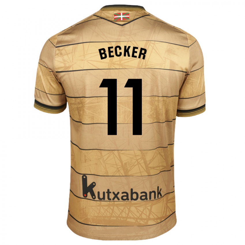 Hombre Camiseta Sheraldo Becker #11 Marrón 2ª Equipación 2024/25 La Camisa Argentina