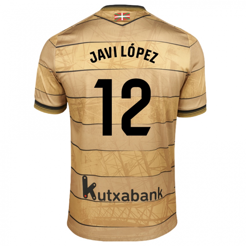 Hombre Camiseta Javi López #12 Marrón 2ª Equipación 2024/25 La Camisa Argentina