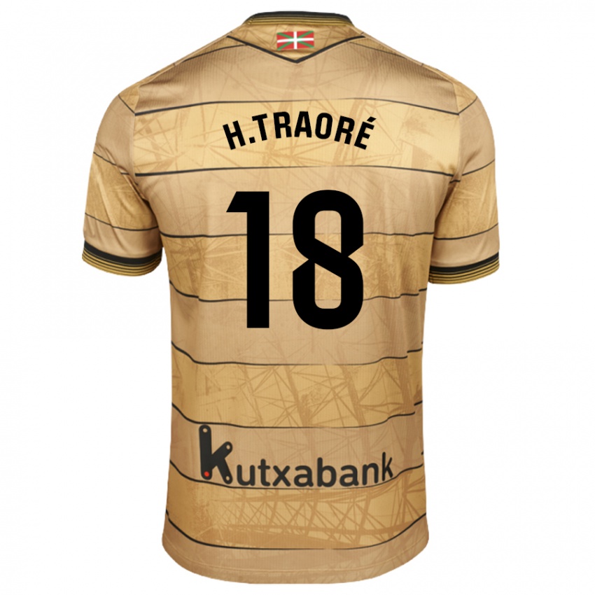 Hombre Camiseta Hamari Traore #18 Marrón 2ª Equipación 2024/25 La Camisa Argentina