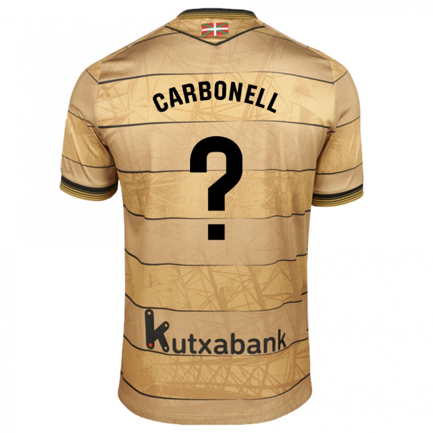 Hombre Camiseta Tomy Carbonell #0 Marrón 2ª Equipación 2024/25 La Camisa Argentina