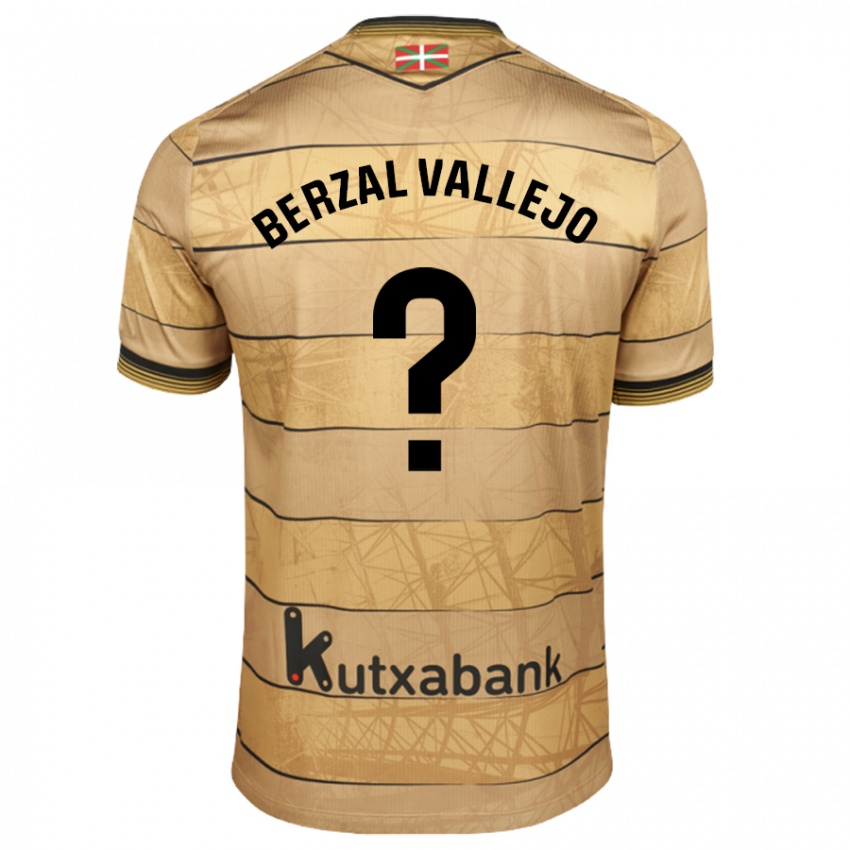 Hombre Camiseta Asier Berzal Vallejo #0 Marrón 2ª Equipación 2024/25 La Camisa Argentina