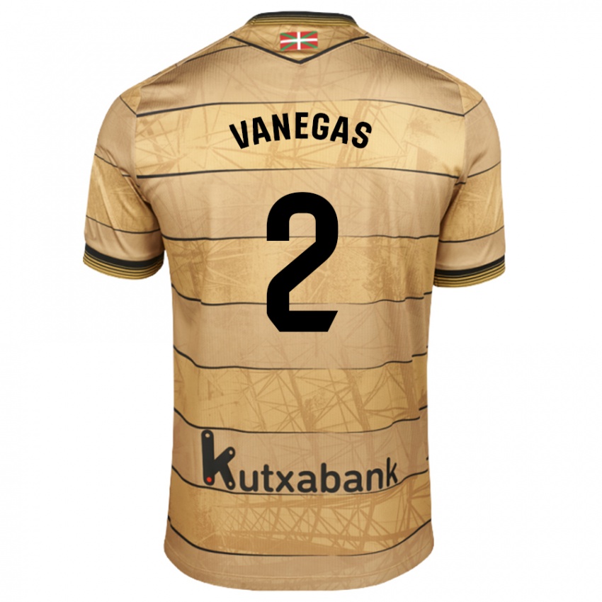 Hombre Camiseta Manuela Vanegas Cataño #2 Marrón 2ª Equipación 2024/25 La Camisa Argentina