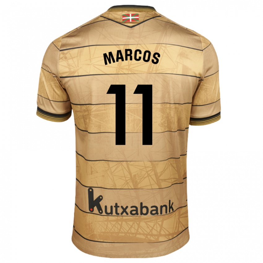 Hombre Camiseta Cecilia Marcos Nabal #11 Marrón 2ª Equipación 2024/25 La Camisa Argentina