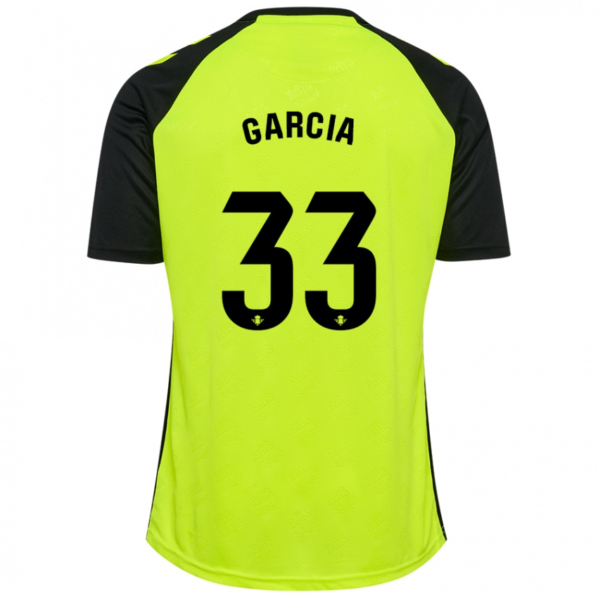 Hombre Camiseta Pablo García #33 Amarillo Fluorescente Negro 2ª Equipación 2024/25 La Camisa Argentina