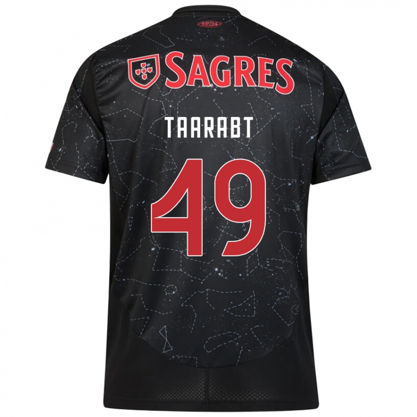 Hombre Camiseta Adel Taarabt #49 Negro Rojo 2ª Equipación 2024/25 La Camisa Argentina