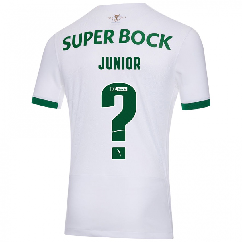 Hombre Camiseta Marlon Junior #0 Blanco Verde 2ª Equipación 2024/25 La Camisa Argentina