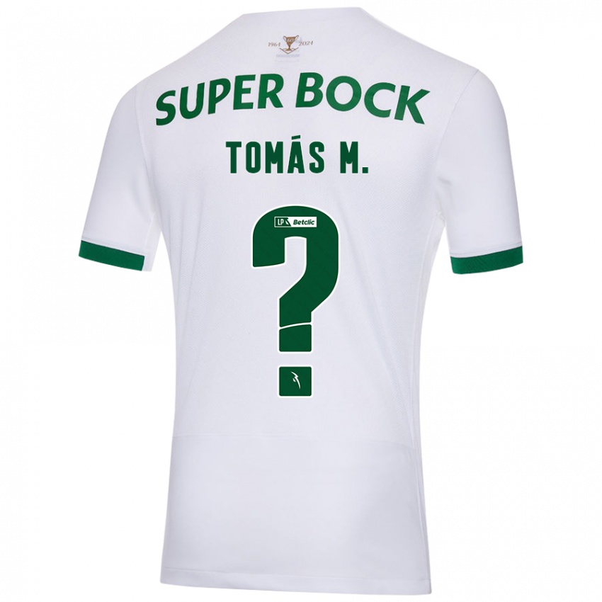 Hombre Camiseta Tomás Mendes #0 Blanco Verde 2ª Equipación 2024/25 La Camisa Argentina