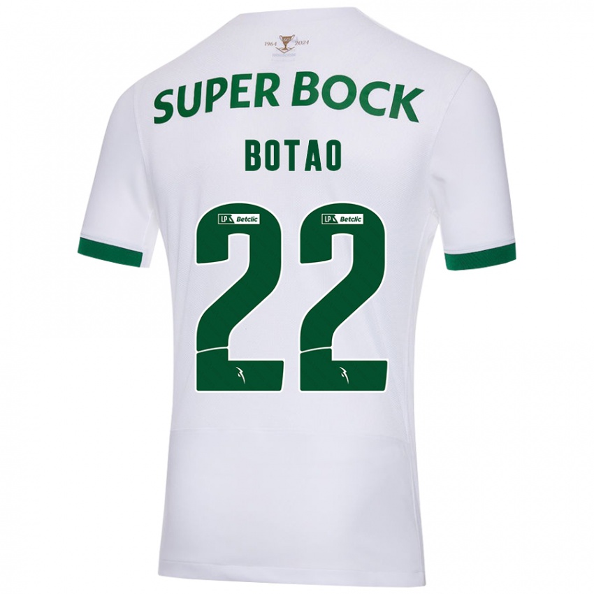 Hombre Camiseta Martim Botão #22 Blanco Verde 2ª Equipación 2024/25 La Camisa Argentina