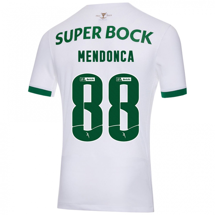 Hombre Camiseta Manuel Mendonça #88 Blanco Verde 2ª Equipación 2024/25 La Camisa Argentina