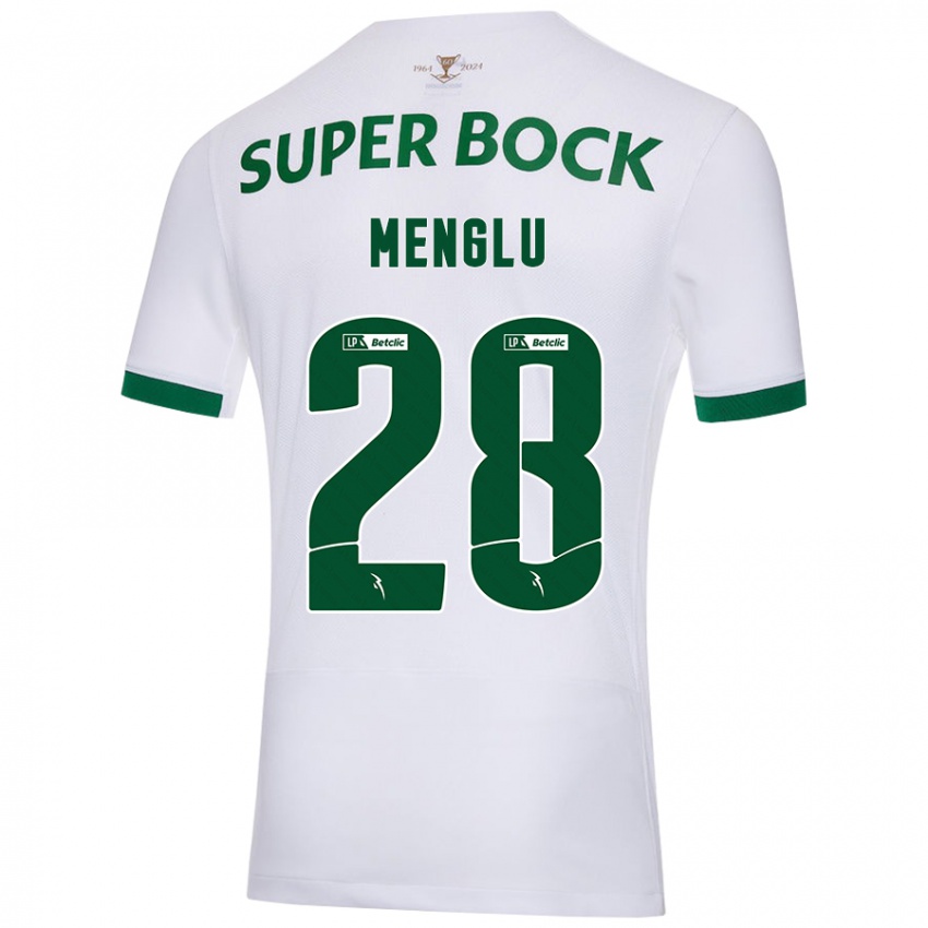 Hombre Camiseta Shen Menglu #28 Blanco Verde 2ª Equipación 2024/25 La Camisa Argentina