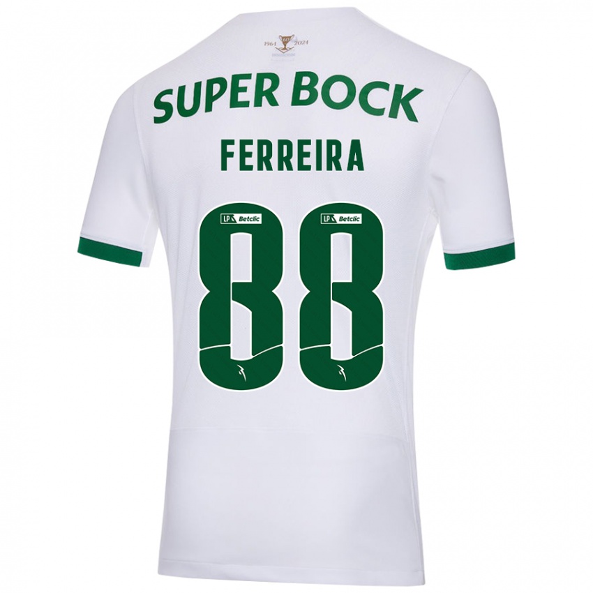 Hombre Camiseta Tiago Ferreira #88 Blanco Verde 2ª Equipación 2024/25 La Camisa Argentina