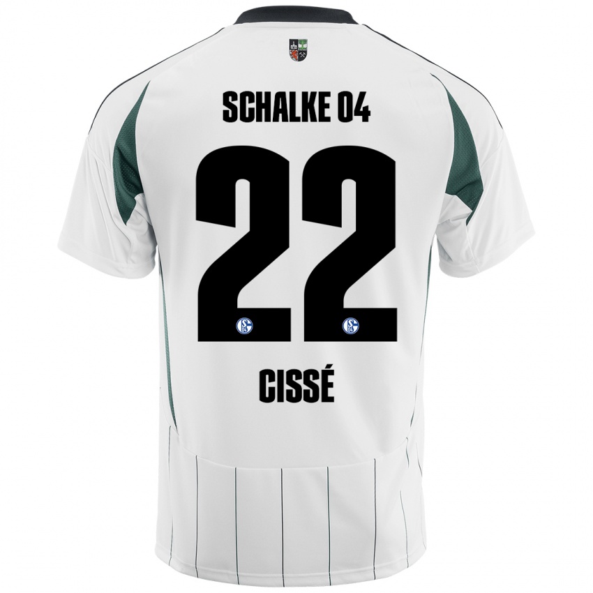 Hombre Camiseta Ibrahima Cissé #22 Blanco Verde 2ª Equipación 2024/25 La Camisa Argentina