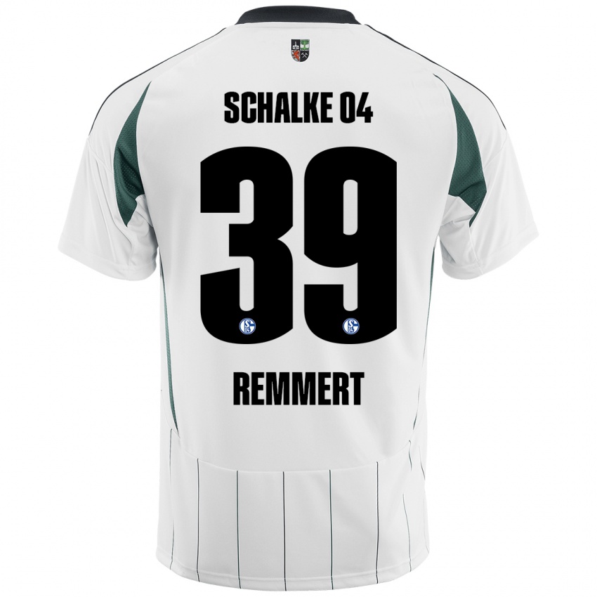 Hombre Camiseta Peter Remmert #39 Blanco Verde 2ª Equipación 2024/25 La Camisa Argentina