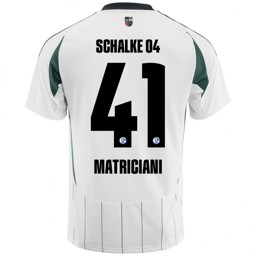 Hombre Camiseta Henning Matriciani #41 Blanco Verde 2ª Equipación 2024/25 La Camisa Argentina