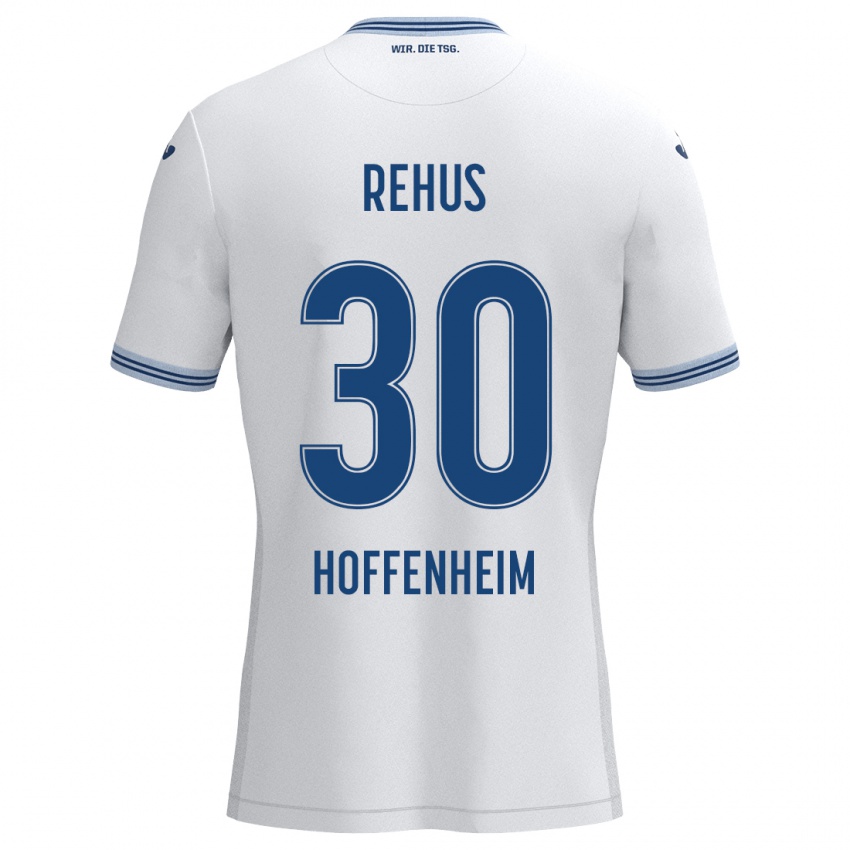 Hombre Camiseta Milan Rehus #30 Blanco Azul 2ª Equipación 2024/25 La Camisa Argentina